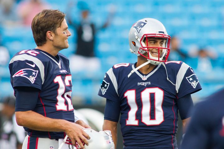 With Tom Brady suspended four games, the onus falls on 24-year-old quarterback Jimmy Garoppolo to lead the Patriots' offense.