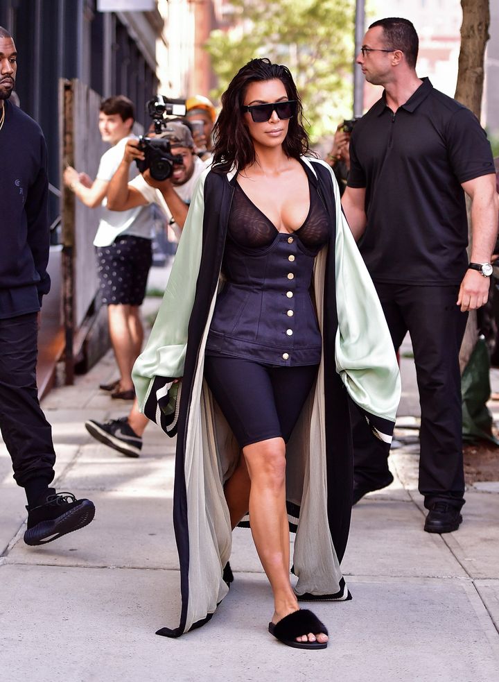 Kim K seen on the streets of Manhattan Aug. 30, 2016 in NYC. 