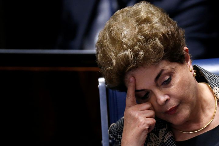 Brazil's suspended President Dilma Rousseff attends the final session of debate and voting on Rousseff's impeachment trial in Brasilia, Brazil, August 29, 2016.