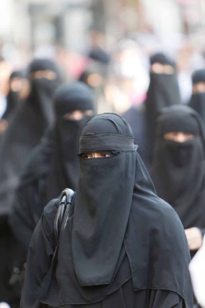 A YouGov survey has found that more than half of the British public would support a burka ban. (File image)