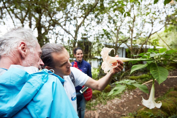 Sven Lindblad and Enric Sala on a shore excursion at the UNESCO Third World Heritage Marine Managers Conference