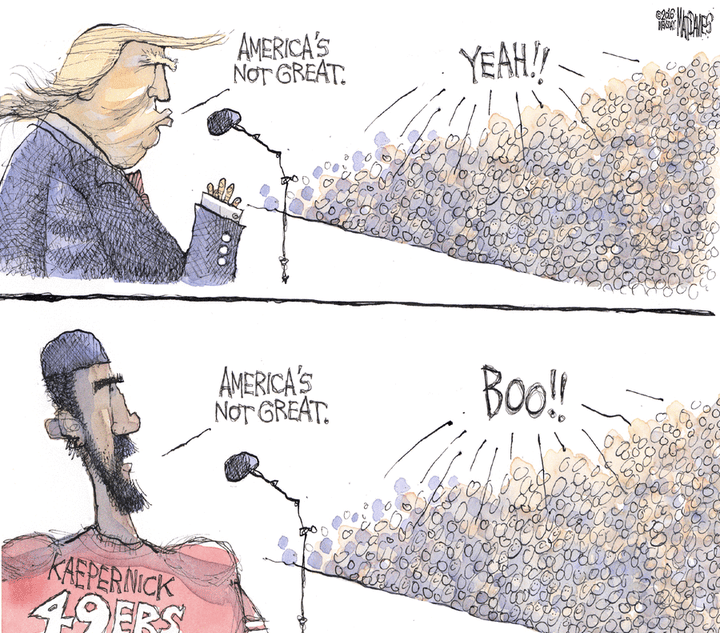Image result for kaepernick vs trump