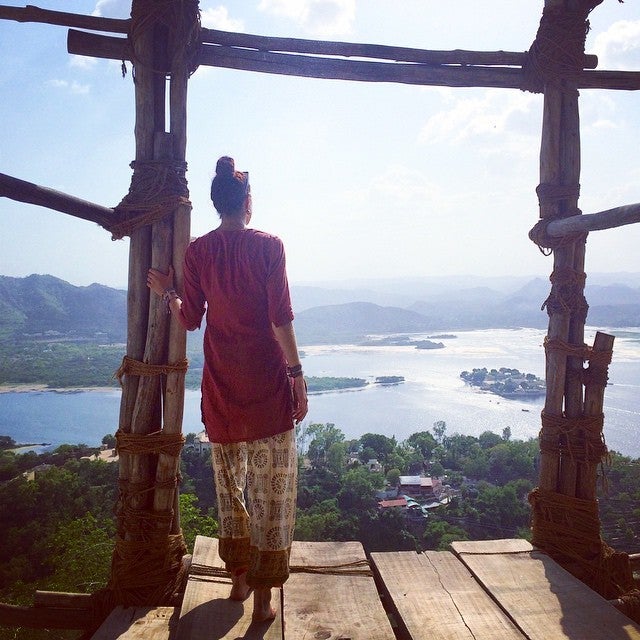 Overlooking Udaipur on my month-long trip to India