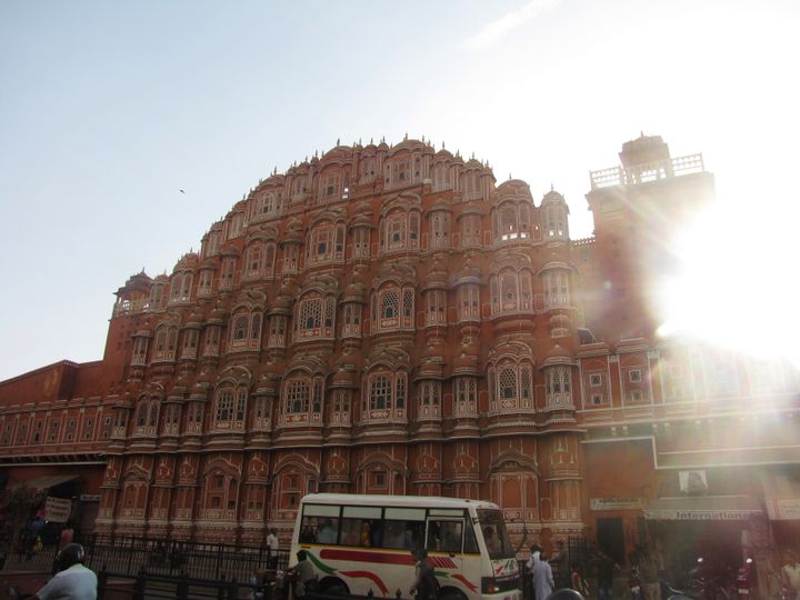 Hawa Mahal, a traditional place for women to look down onto the streets without being seen.
