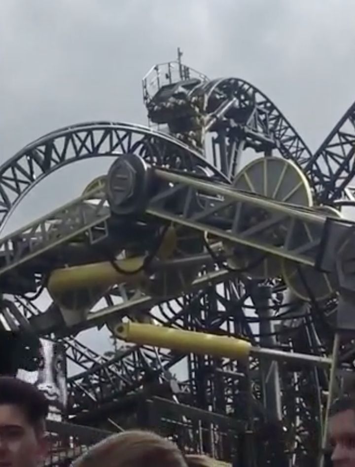 <strong>Passengers on The Smiler were left dangling upside down </strong>
