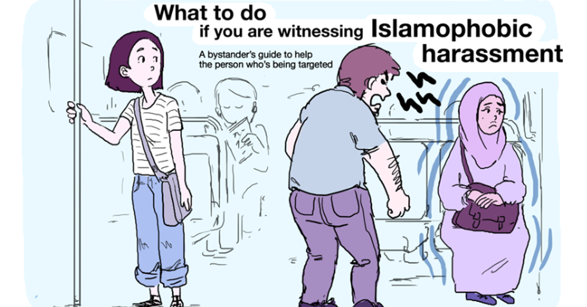 islamophobic abuse cartoon gives advice on how to help if you
