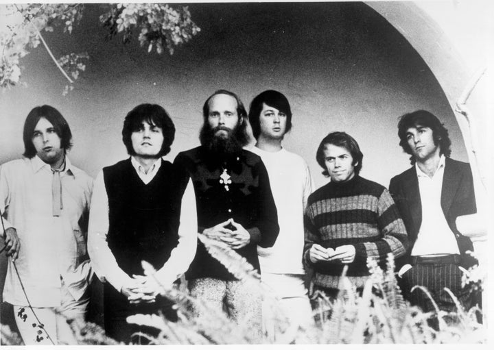 The Beach Boys, Carl Wilson, Bruce Johnston, Mike Love, Brian Wilson, Al Jardine and Dennis Wilson, circa 1972. 