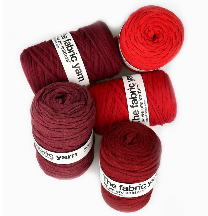 <a href="http://www.weareknitters.com/knitting-needles-balls/fabric-yarn" target="_blank">The Fabric Yarn, $17 for a 2-pack</a>