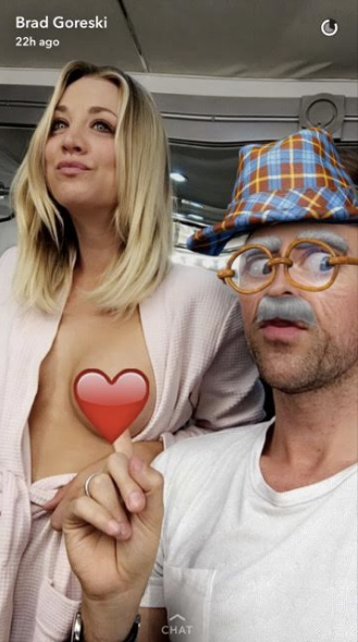 Kaley Cuoco Bares Her Breast In Goofy Snapchat Photo | HuffPost Kaley Cuoco Bares Her Breast In Goofy Snapchat Photo | HuffPost
