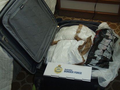 A cruise ship raid by Australian Federal Police on Sunday in Sydney allegedly recovered 209 pounds of cocaine in passengers' suitcases.