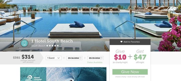 Tourists get a discount on their hotel room rate when they make a charitable donation and book through Kind Traveler.
