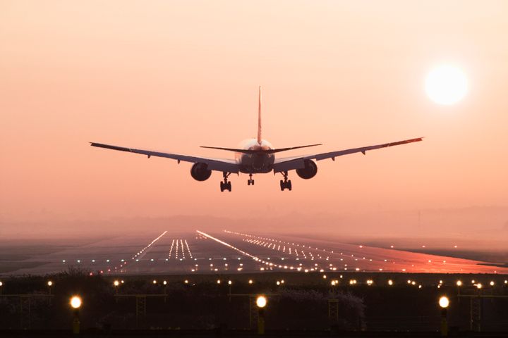 <strong>A passenger jet taking off from Gatwick Airport was involved in a near miss with a preceding aircraft (stock image)</strong>