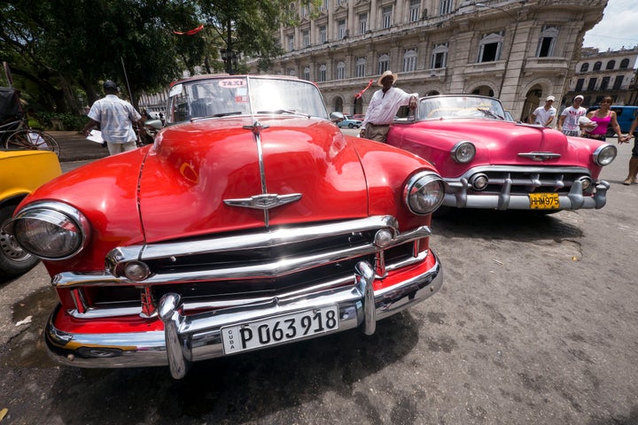 Havana is famous for its colourful vintage cars.