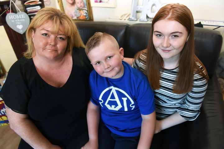 Leanne Owens, with her son Harry and daughter Millie Bracewell.