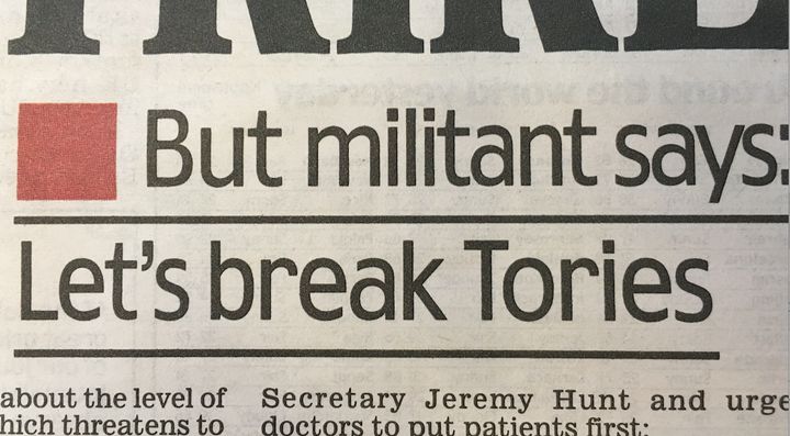<strong>The Mail used 'militant' for one pro-strike doctor</strong>