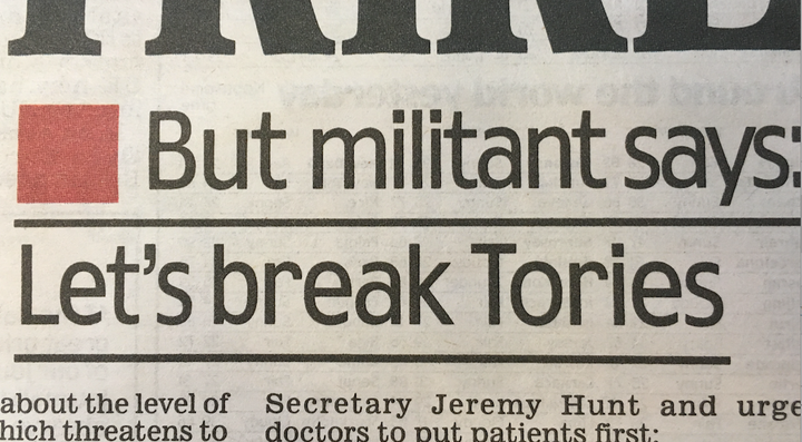 The Mail used 'militant' for one pro-strike doctor