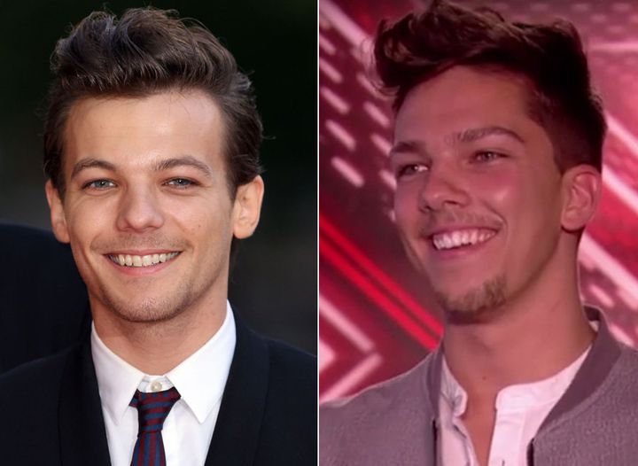 Separated at birth? Louis Tomlinson (on the left) and Matt Terry