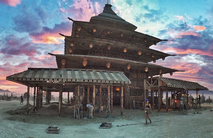 "The Temple" at the 2016 Burning Man festival