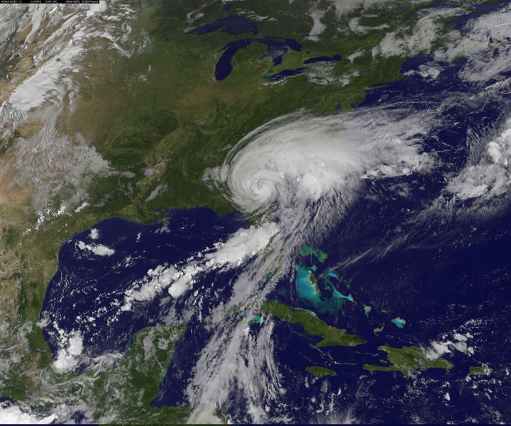 Hurricane Hermine, down graded to a Tropical storm is shown over the Florida Panhandle in this GOES East satellite image September 2, 2016.