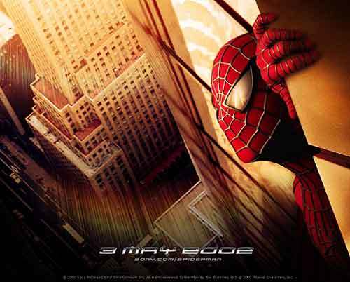 Please note that -- if you look closely at Spidey's eye piece in the above poster ...