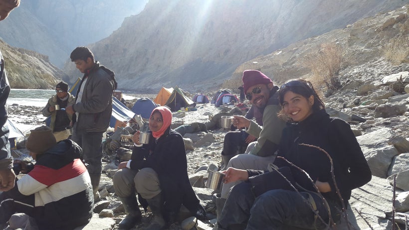 Life's best pleasure - a steaming cup of chai at the campsite
