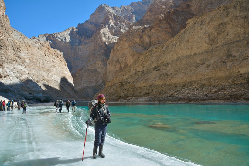Stupendously beautiful waters at Chadar, and my moment of reflection
