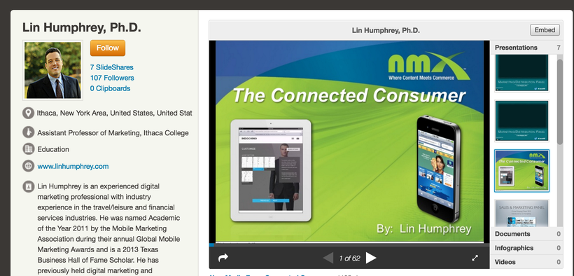 Static presentation on Slideshare