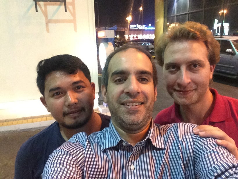 Me with my friends Mohammed (Lebanese) and Abed (Syrian)
