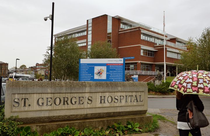 <strong>St George's hospital in Tootling, London was the scene of Khan's joke</strong>