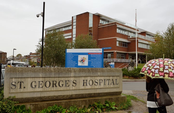 St George's hospital in Tootling, London was the scene of Khan's joke