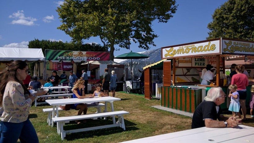 Food booths provide a profusion of snacks