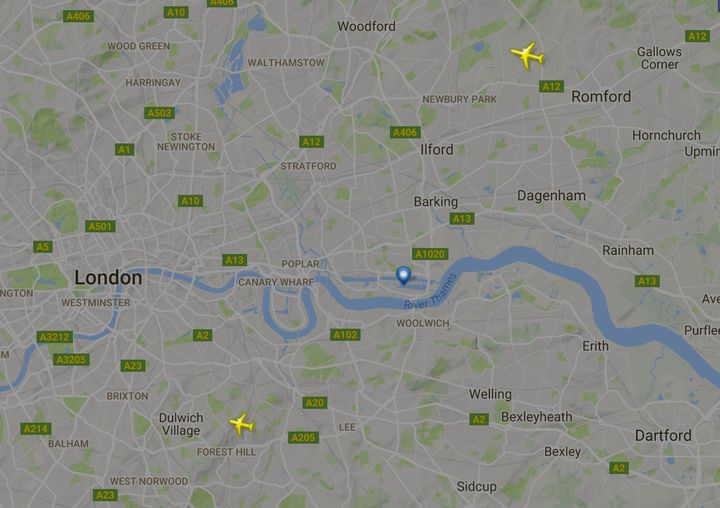 No flights are landing or taking off from London City Airport