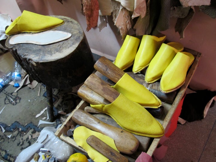 Traditional handmade baboush slippers.