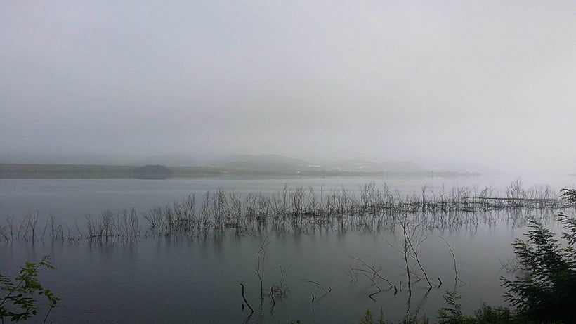 An eerie scene.