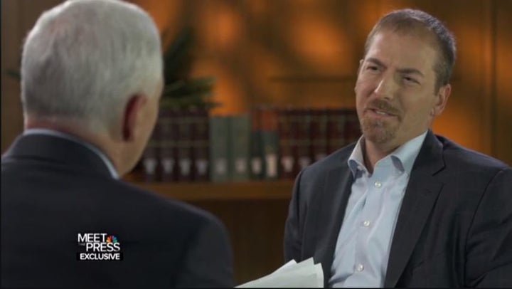 Chuck Todd offers GOP vice presidential nominee Mike Pence his best "Are you sure you're sure about this" face.