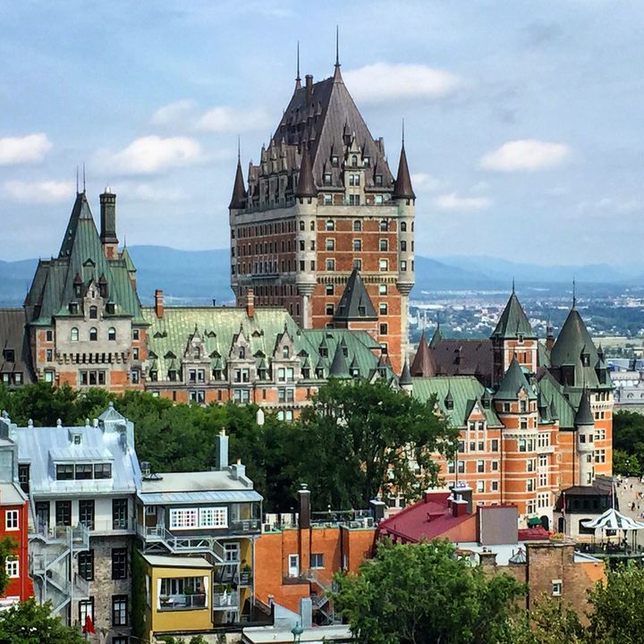 The most photographed hotel in the world hovers over Old Quebec