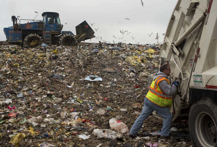 Discarded clothing contributes to landfill waste -- which emits methane, a greenhouse gas that's especially effective at trapping heat.