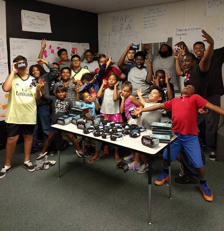 <i>VR camp students iterating at "The Dream Palace." </i>