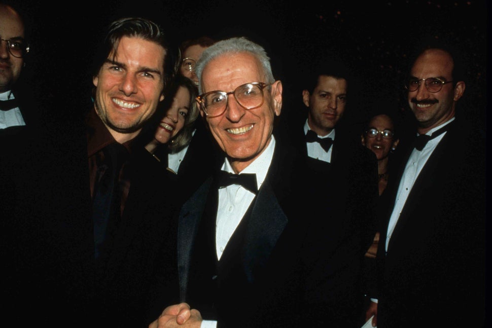 Tom Cruise meeting Dr. Kevorkian at the Time magazine 75th anniversary party in 1995. (Photographed by McMullan and provided
