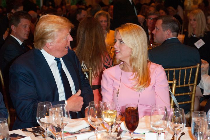 Donald Trump and Pam Bondi meet again at the Palm Beach Lincoln Day Dinner at Mar-a-Lago on March 20, 2016.