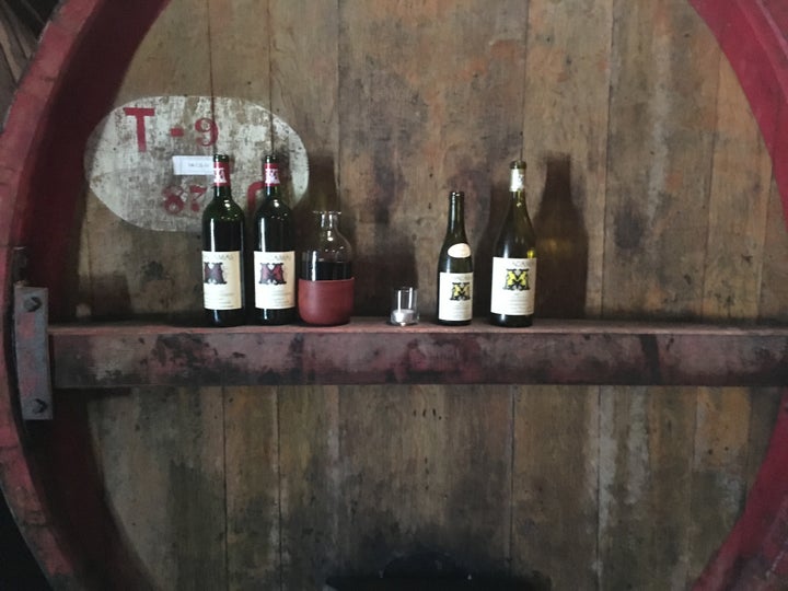 Inside the barrel room at Mayacamas Vineyards, Mt Veeder, Napa