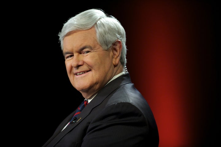 Newt Gingrich coughed as he and Fox News host Sean Hannity criticized Democratic presidential candidate Hillary Clinton for coughing.