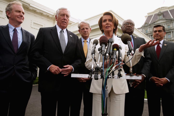 Nancy Pelosi, center right, was the first female Speaker of the House. She served in the role from 2007 to 2011. 