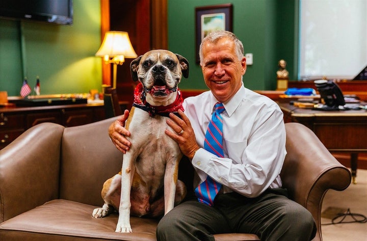 Ike, with Sen. Thom Tillis (R-N.C.)