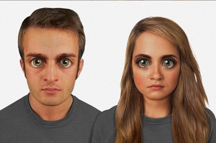 Google image search "future humans," and these folks pop up. They can see right through your future clothes. They notice that you're wearing your laundry day future granny underpants.
