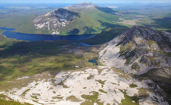 View from Mount Errigal in County Donegal, Ireland