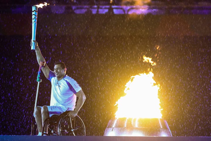 Silva beams having officially opened the Rio games