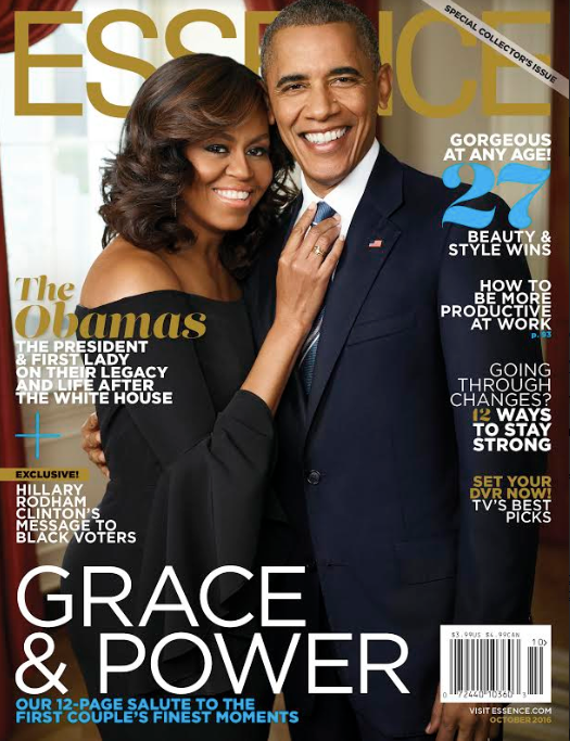 The first couple grace the cover of the October issue of "Essence." 