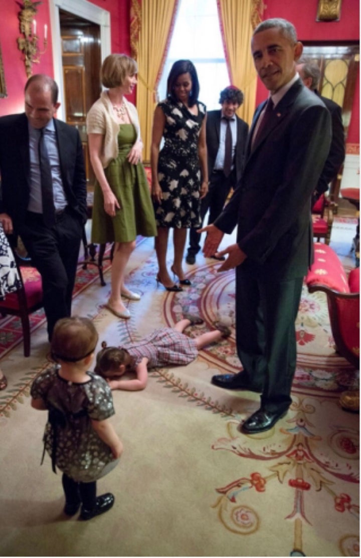 As every parent knows, the rule is: The more momentous the place or occasion, the bigger the meltdown. Remember that awesome photo of the toddler facedown at the White House while a bemused President Barack Obama looked on?