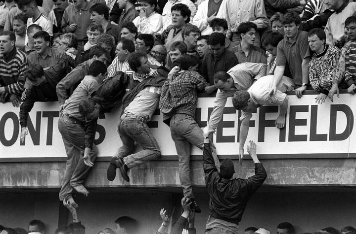 The force did not specify what images of the Hillsborough disaster were used